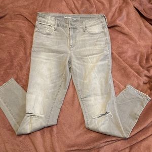 Old Navy grey mid rise skinny jeans